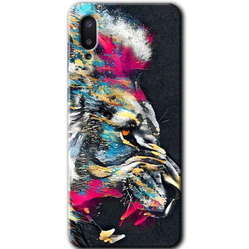 Galaxy A02 Kılıf HD Desen Baskılı Arka Kapak - Colorfull Aslan + Kırılmaz Cam