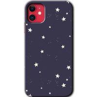 MRCİLETİSİM iPhone 11 Kılıf HD Desen Baskılı Arka Kapak + Mat Kobra Cam - Gökyüzü Yıldız