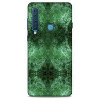 Mermer Desenli (12) Tema Koruyucu Silikon Yeşil Samsung Galaxy A9 2018 Kılıf