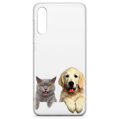Samsung Galaxy A30s Kılıf Scottish Fold Kedi Ve Köpek Arka Kapak Koruma Desenli Full Koruyucu