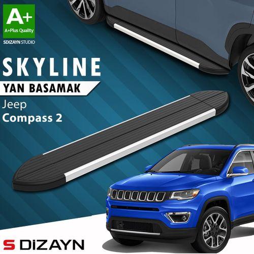 S-Dizayn Jeep Compass 2 Skyline Aluminyum Yan Basamak 173 Cm 2017 Üzeri A+ Kalite