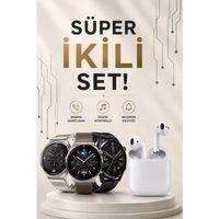 Akıllı Saat Ve Kulaklık Seti Dokunmatik Ekran 5.0 Bluetooth Bağlantılı Sesli Görüşme