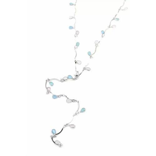 Taşlı Y Kolye - Gümüş