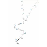 Taşlı Y Kolye - Gümüş