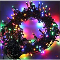 10m 100 Led Boncuk Lamba RGB Işık Siyah Kablo