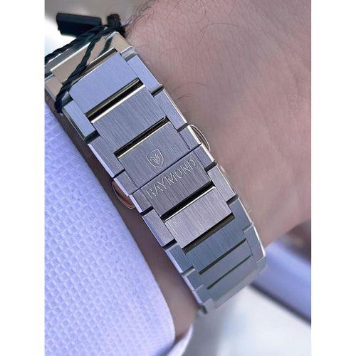 Raymond Nişan Ve Damatlara Özel Çelik Kordon 2 Yıl Garantili 5 Atm Erkek Kol Saati+Bileklik RMD.15