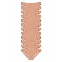 12 adet Süper Eko Set Likralı Kadın Slip Külot Ten