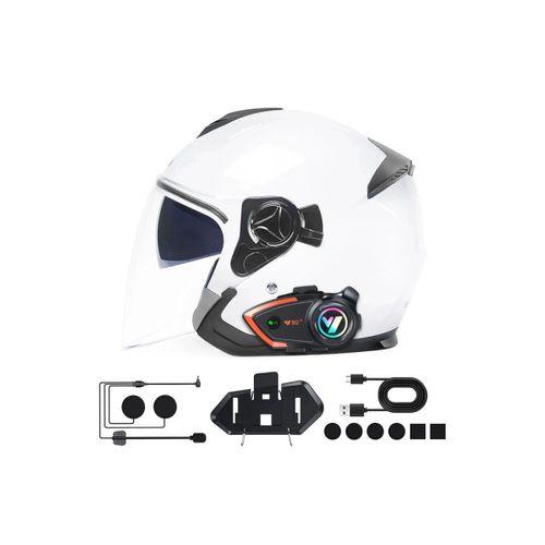 Yeni Model Y80-2x Motosiklet İntercom 2 Kişilik Bağlantı Rgb Işıklı Bluetooth Kulaklık Seti