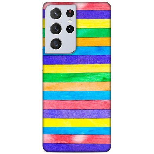 Lopard Samsung Galaxy S21 Ultra Uyumlu Kılıf Wood'X (22) Tam Koruma Kılıfı Desenli