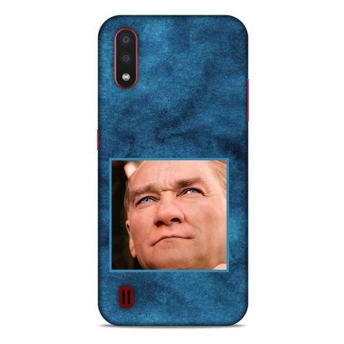 Samsung Galaxy A01 Kılıf Atatürk (26) Tpu Silikon Kılıf Mavi Gök