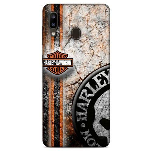 Samsung Galaxy A20 Uyumlu Kılıf Motorsiklet (11) Tam Koruma Harley Davidson