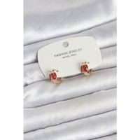 Uğur Böceği Model Gold Renk Pirinç Çocuk Küpe