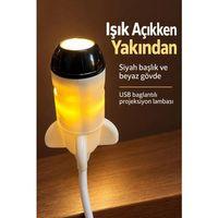 Usb Projeksiyon Lambası Değiştirilebilir Desen Kartlı Roket Tasarımlı