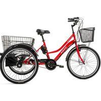 Bisan E-Porter Lit Elektrikli Kargo Bisikleti Bayrak Kırmızı