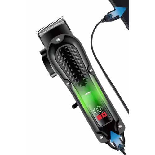 Dijital Profesyonel Kablosuz Saç Sakal Tıraş Makinası Sessiz Paslanmaz Çelik