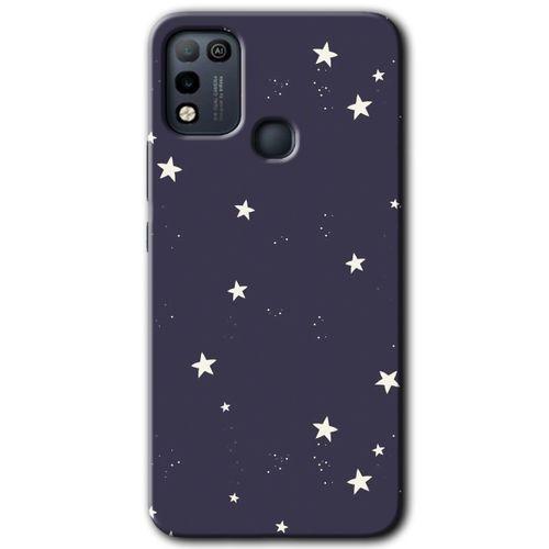 İnfinix Hot 10 Play Kılıf HD Desen Baskılı Arka Kapak - Gökyüzü Yıldız