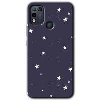 İnfinix Hot 10 Play Kılıf HD Desen Baskılı Arka Kapak - Gökyüzü Yıldız