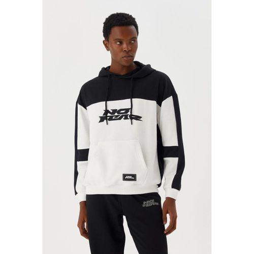 No Fear Erkek Sweatshirt Kapüşonlu Siyah Beyaz M500272