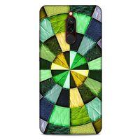 Xiaomi Redmi 8 Kılıf Patchwork (36) Glitter Kılıf Yeşil Tonları