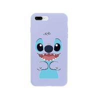 iPhone 7 Plus Stitch Tasarımlı Lila Telefon Kılıfı