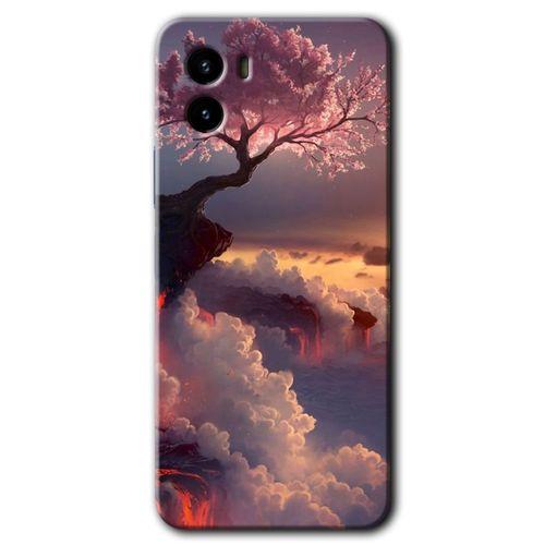 Vivo Y15s Kılıf HD Desen Baskılı Arka Kapak + Temperli Cam - Uçurumdaki Hayat