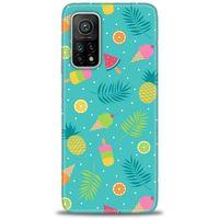 Xiaomi Mi 10T Pro Kılıf HD Baskılı Kılıf - Dondurma ve Yapraklar + Tam Ekran Koruyucu