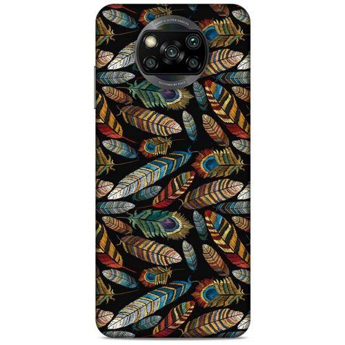 Xiaomi Redmi Poco X3 Kılıf Desenli Özel Seri Tüyler (28) Arka Kapak