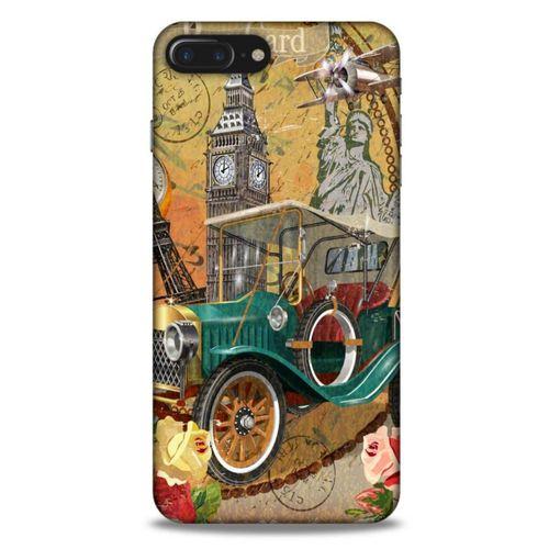 Retro (37) Desen Silicone Cover Renkli Apple Iphone 8 Plus Kılıf