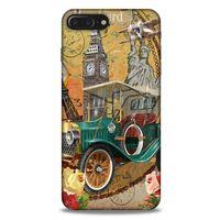 Retro (37) Desen Silicone Cover Renkli Apple Iphone 8 Plus Kılıf