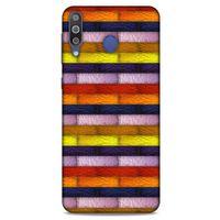 Samsung Galaxy M30 Kılıf Patchwork (30) Silicone Case Şeker Pembe Sarı