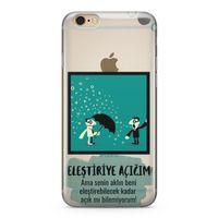 Apple iPhone 6 6s Kılıf Eleştriye Açığım Arka Kapak Koruma Desenli Full Koruyucu