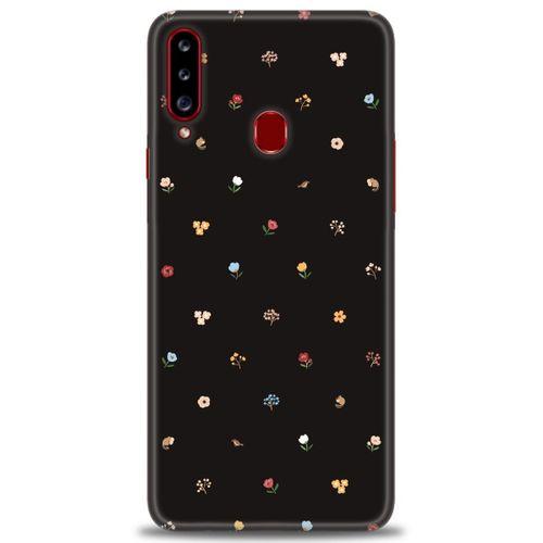 Samsung Galaxy A20S Kılıf HD Baskılı Kılıf - Flower + Tam Ekran Koruyucu