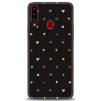 Samsung Galaxy A20S Kılıf HD Baskılı Kılıf - Flower + Tam Ekran Koruyucu