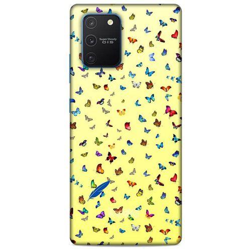 Samsung Galaxy S10 Lite Kılıf Kelebek Etkisi (14) Lansman Kılıf Kırmızı Krem