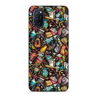 Oppo A72 Kılıf Temizlik Malzemeleri Doodle Arka Kapak Silikon Koruma Full Koruyucu