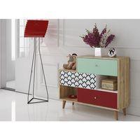 Colorado 3 Çekmeceli 3 Bölmeli Renkli Şifonyer - Minifiks