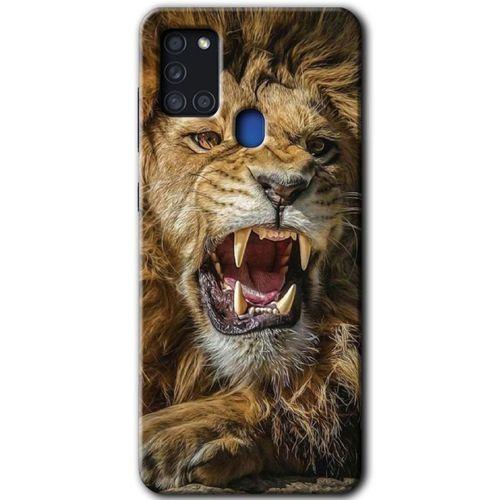 Potkal Hediye Fabrikası Samsung Galaxy A21s Kılıf HD Desen Baskılı Arka Kapak - Lion King