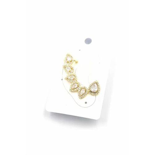 Taşlı Kıkırdak Küpe - Altın