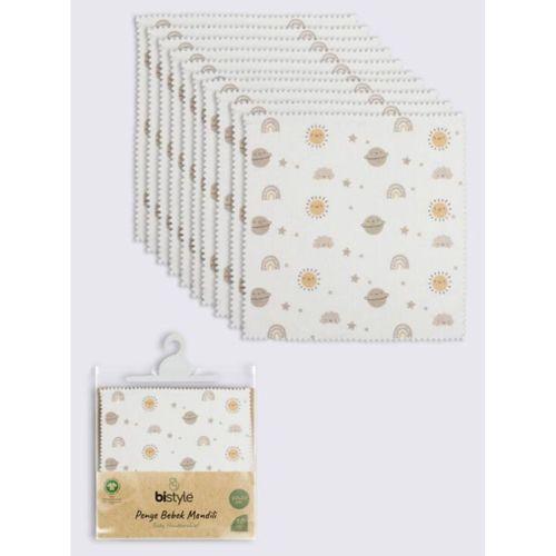 Bistyle Bistyle Planet 20x20 10'Lu Penye Mendil 90164 Ekru