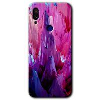 MRCİLETİSİM Xiaomi Redmi Note 7 Kılıf HD Desen Baskılı Arka Kapak+Temperli Cam - Abstraction Sharp