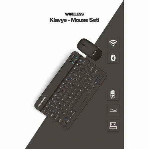 Siyah Kablosuz Klavye Ve Mouse Seti