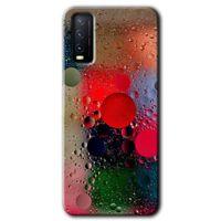 Vivo Y20 HD Baskılı Kılıf + 9D Tam Ekran Koruyucu - Wet Bubbles