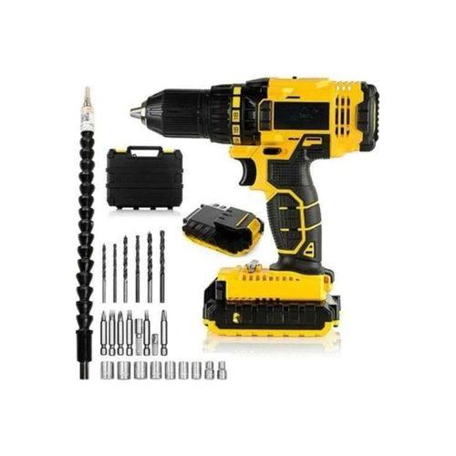 Matkap Seti 24 Parça Çift Bataryalı Darbeli Led Işıklı Vidalama