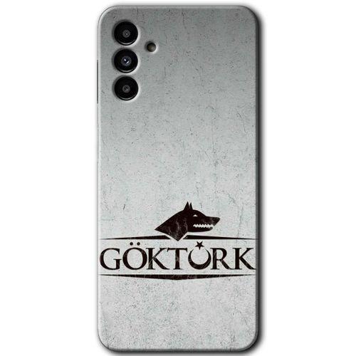 Samsung Galaxy M23 Kılıf Baskılı Kapak - Göktürk +Tam Kaplayan Mat Seramik