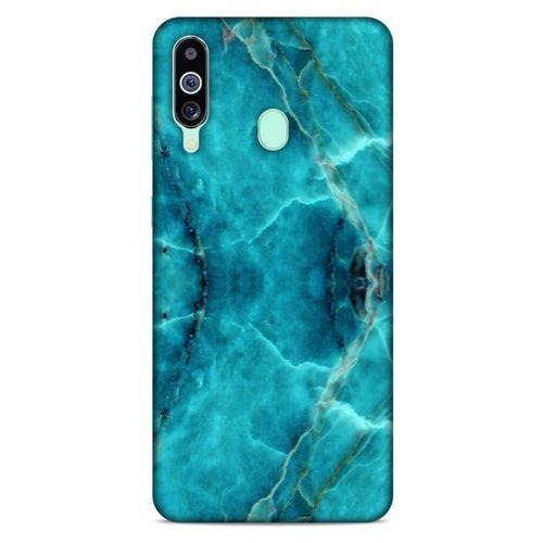 Mermer Desenli (13) Tema Silikon Kap Turkuaz Samsung Galaxy M40 Kılıf