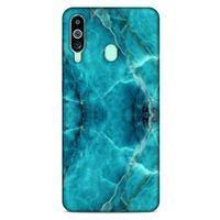 Mermer Desenli (13) Tema Silikon Kap Turkuaz Samsung Galaxy M40 Kılıf