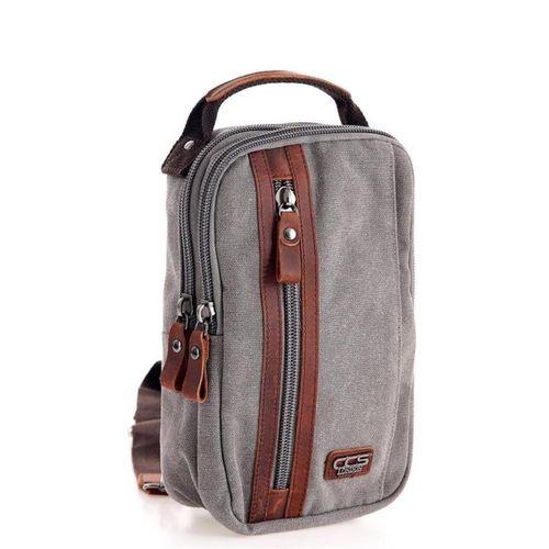 Ççs London 31468 Kanvas Çapraz Çanta Gri