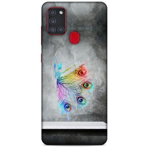 Samsung Galaxy A21s Kılıf Desenli Özel Seri Tüyler (38) Neo Hybrid Kılıf