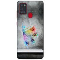 Samsung Galaxy A21s Kılıf Desenli Özel Seri Tüyler (38) Neo Hybrid Kılıf