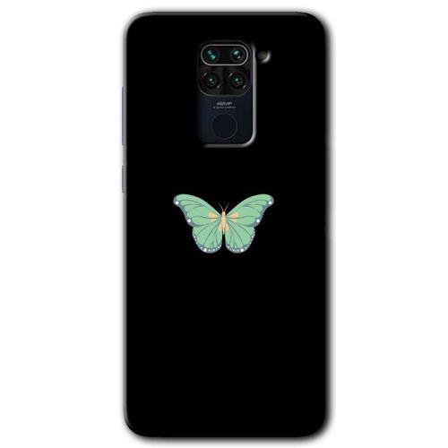 Potkal Hediye Fabrikası Xiaomi Redmi Note 9 Kılıf HD Desen Baskılı Arka Kapak - Butterfly Tree